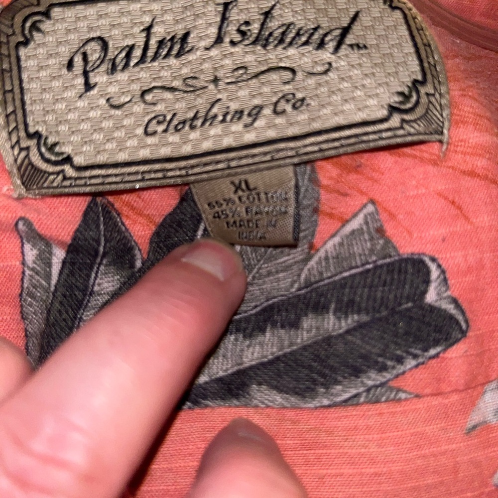 “Palm Island” Men’s Button Down Shirt, XL - Picture 13 of 13